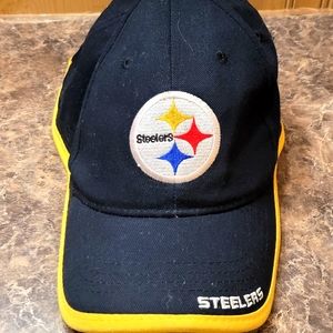 Steelers Football NFL Est 1933 Logo Baseball Hat Cap Black Hook & Loop Adjustabl